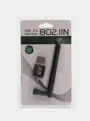 Беспроводной WI-FI USB адаптер с антенной 300Мбит/сек