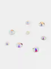 Стразы стеклянные Crystal AB, горячей фиксации