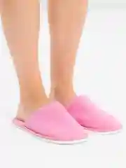 Розовый тапочки домашние женские махровые, светло-розовые