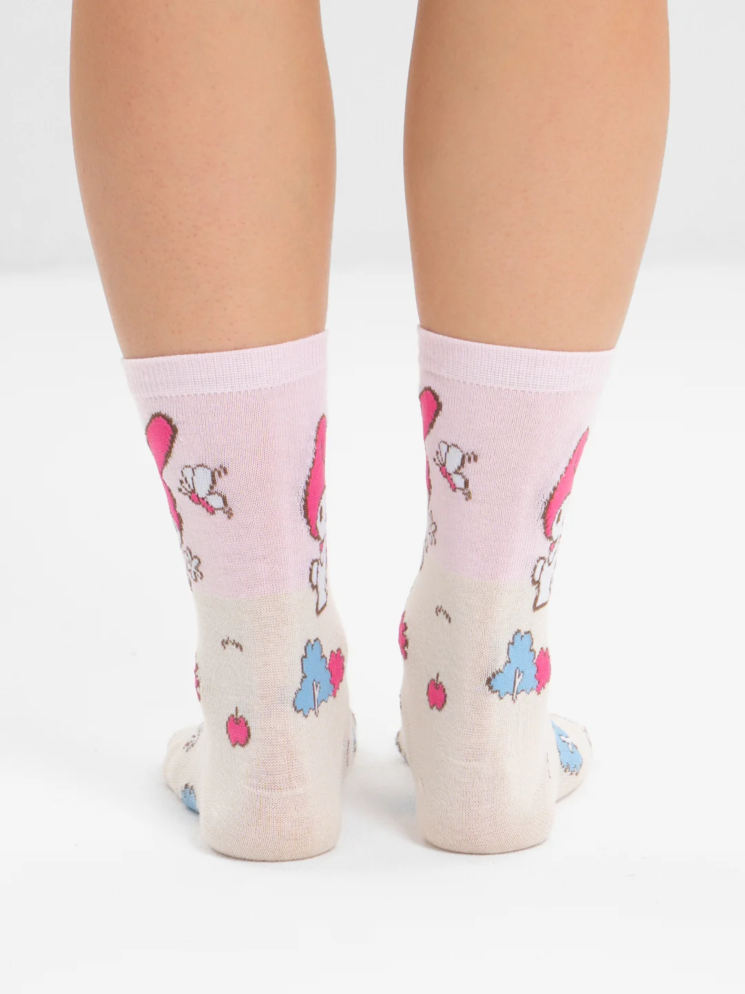 Белый высокие носки с принтом Куроми, Мелоди, Hello Kitty, носки с рисунком, мужские, женские