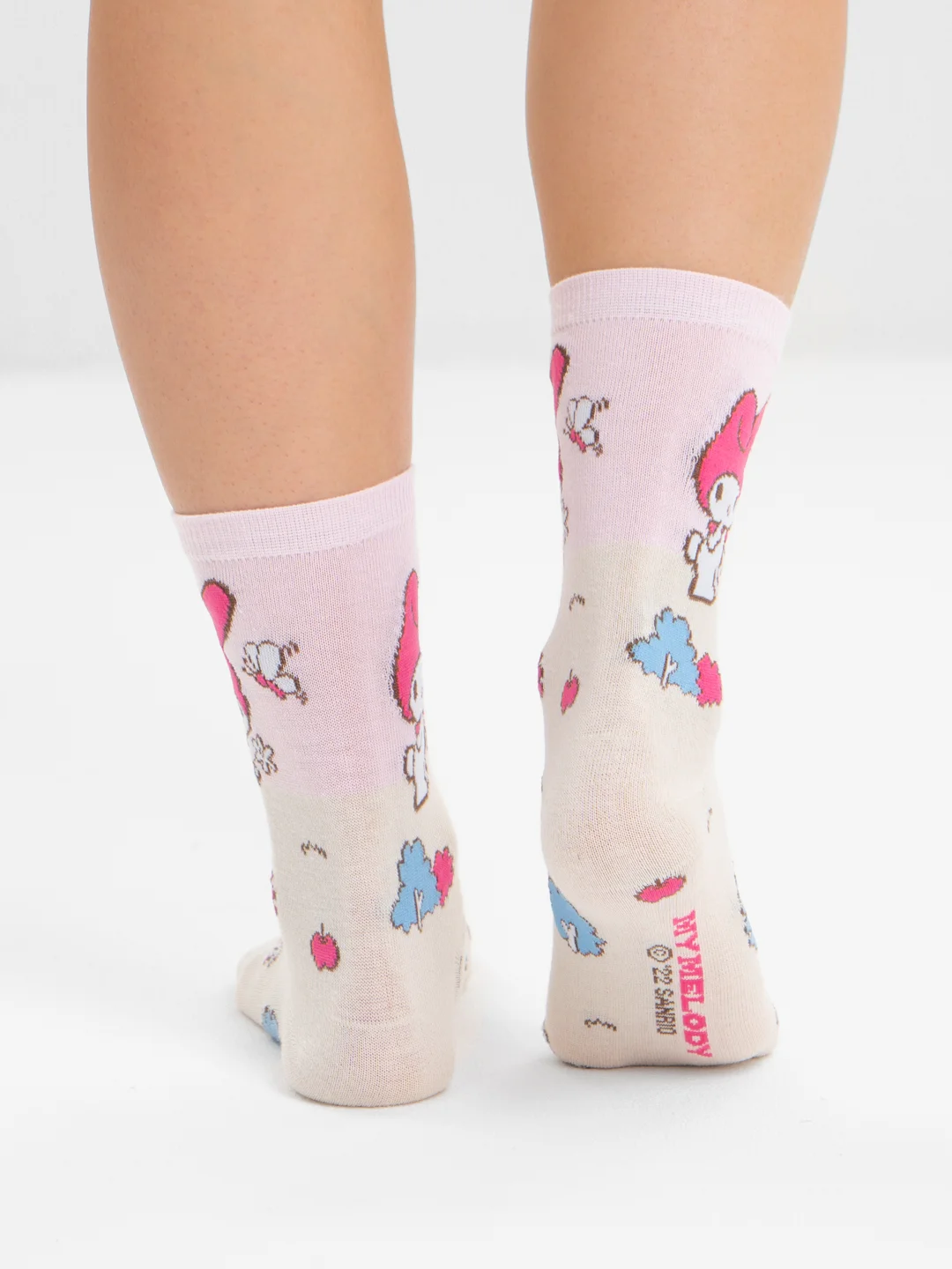 Белый высокие носки с принтом Куроми, Мелоди, Hello Kitty, носки с рисунком, мужские, женские