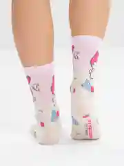 Белый высокие носки с принтом Куроми, Мелоди, Hello Kitty, носки с рисунком, мужские, женские