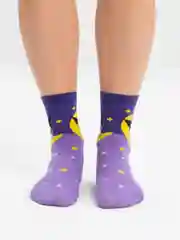 Фиолетовый высокие носки с принтом Куроми, Мелоди, Hello Kitty, носки с рисунком, мужские, женские