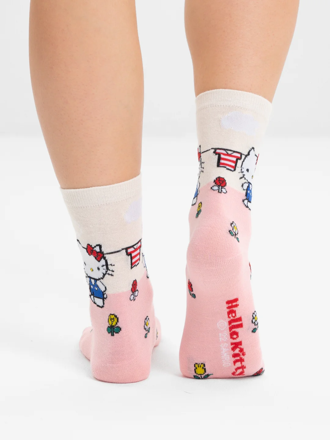 Розовый высокие носки с принтом Куроми, Мелоди, Hello Kitty, носки с рисунком, мужские, женские