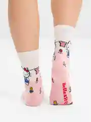 Розовый высокие носки с принтом Куроми, Мелоди, Hello Kitty, носки с рисунком, мужские, женские