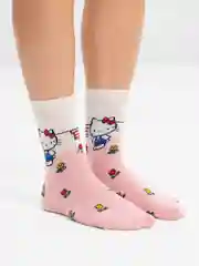 Розовый высокие носки с принтом Куроми, Мелоди, Hello Kitty, носки с рисунком, мужские, женские
