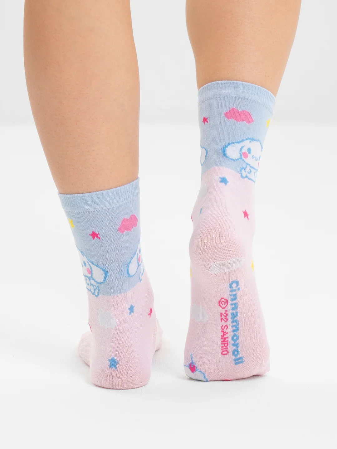 Голубой высокие носки с принтом Куроми, Мелоди, Hello Kitty, носки с рисунком, мужские, женские