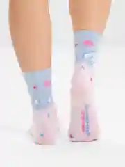 Голубой высокие носки с принтом Куроми, Мелоди, Hello Kitty, носки с рисунком, мужские, женские