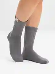 Серый носки высокие, унисекс