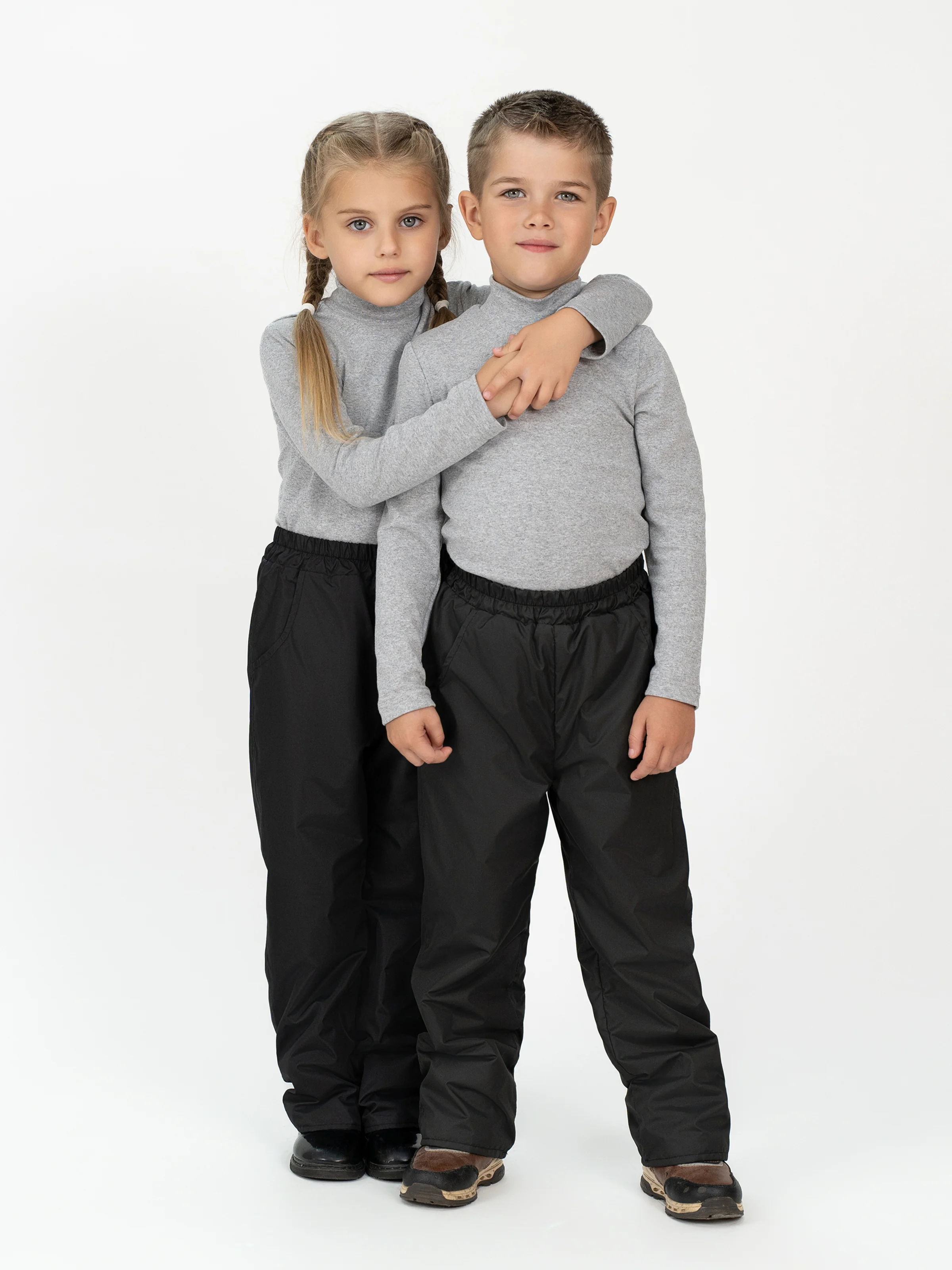 Тёмно-розовый брюки детские на флисе, осень Arctic kids