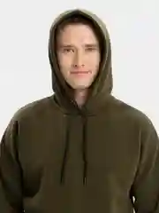 Зелёный хаки костюм мужской, трехнитка, на флисе, с капюшоном