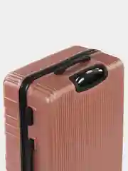Оранжевый чемодан на колесах, дорожный, пластиковый, размеры S, M, L