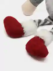 Серый новогодний подхват для штор "Гномик", новогодний декор держатель на штору, елочная игрушка