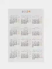 Календарь на 2024 год, односторонний, горизонтальный/вертикальный, 10х15 см