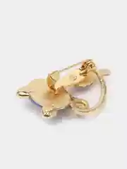 Серый меланж брошь с опаловым камнем "Кошка"