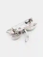 Серебряный брошь "Стрекоза, бабочка, пчела, черепаха, слон", оберег от сглаза