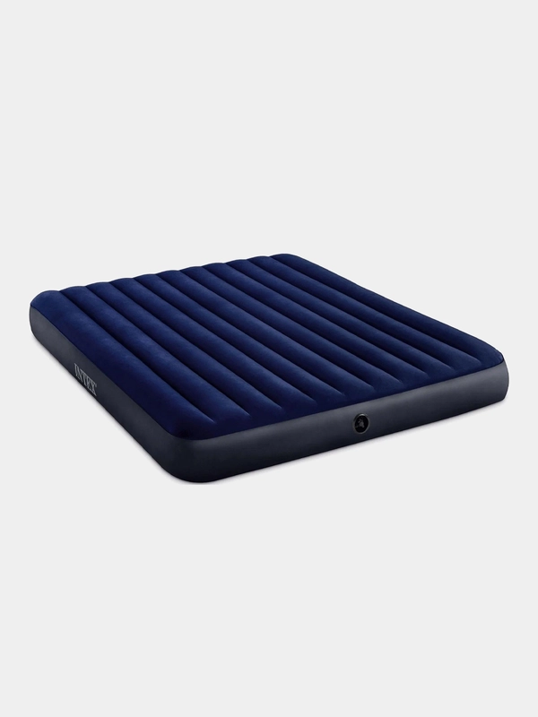 Надувной матрас кровать INTEX Classic downy, FIBER-TECH, 183х203х25 см, Кинг, 64755