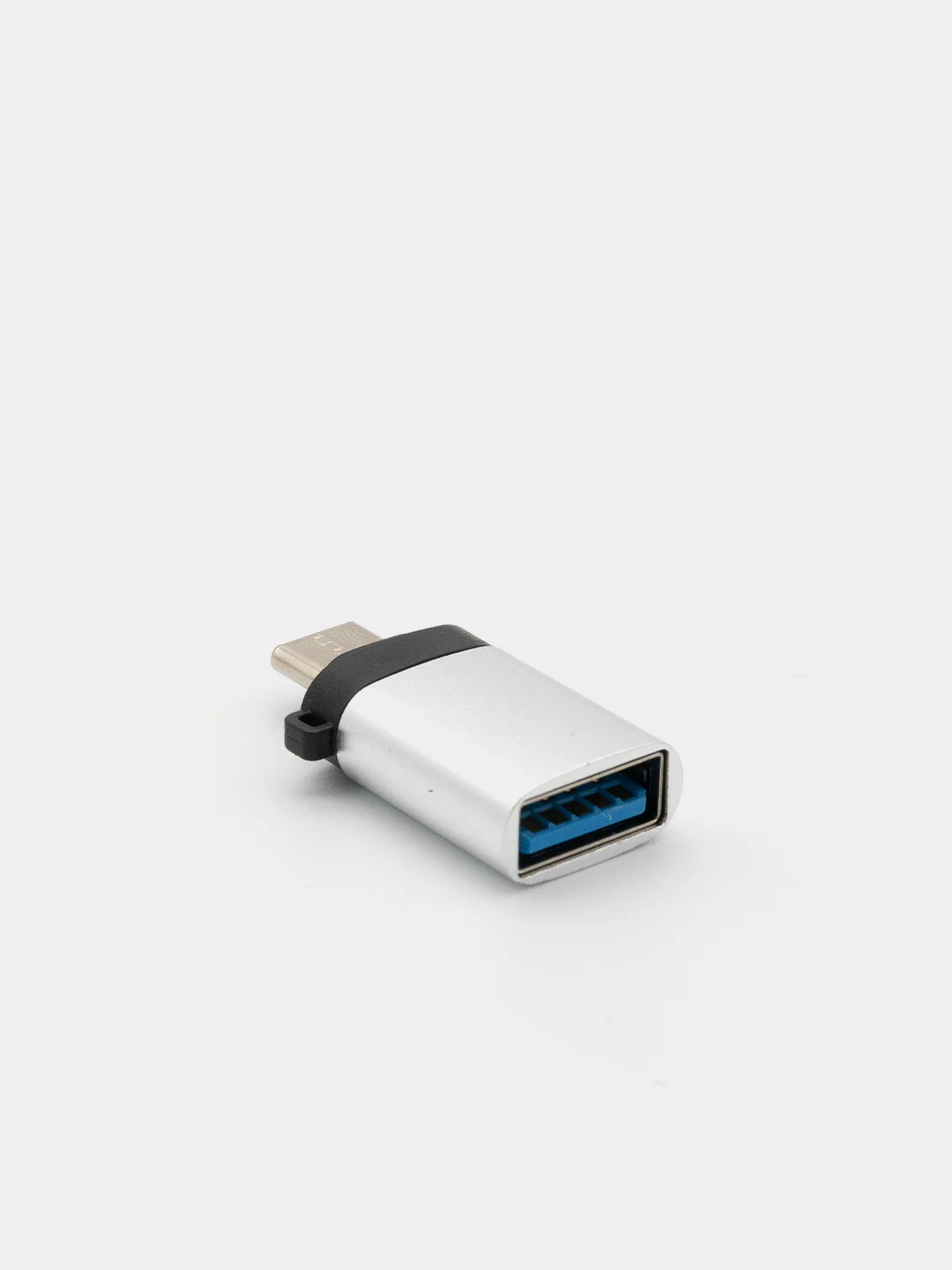 Серебряный переходник USB 3.0 на Type-C OTG