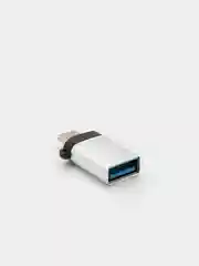 Серебряный переходник USB 3.0 на Type-C OTG