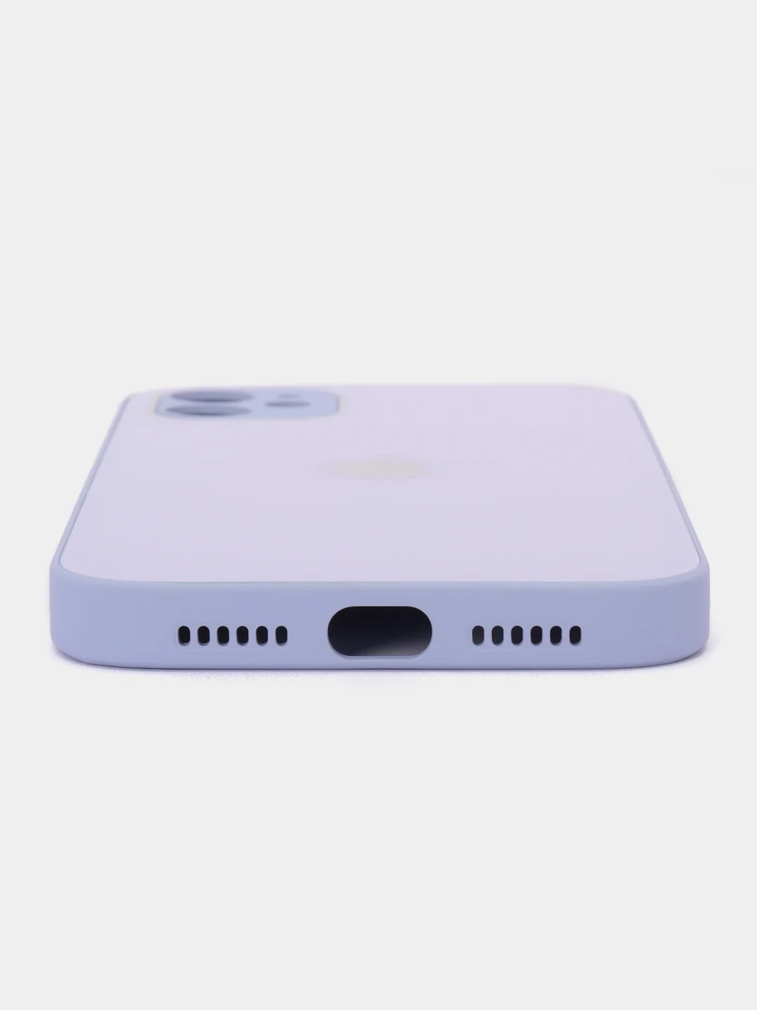 Лавандовый чехол силиконовый для iPhone 11, со стеклянной панелью, с защитой для камеры