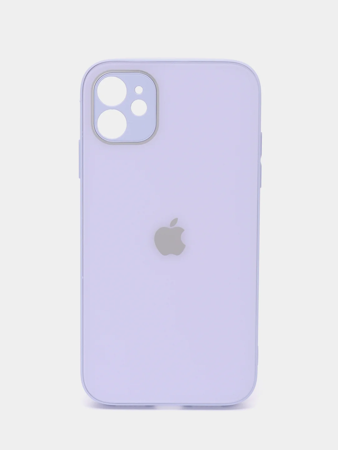 Лавандовый чехол силиконовый для iPhone 11, со стеклянной панелью, с защитой для камеры