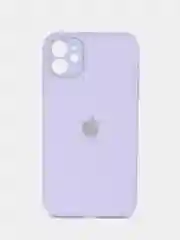 Лавандовый чехол силиконовый для iPhone 11, со стеклянной панелью, с защитой для камеры