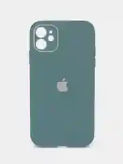 Зеленый чехол силиконовый для iPhone 11, со стеклянной панелью, с защитой для камеры