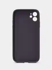 Индиго чехол силиконовый для iPhone 11, со стеклянной панелью, с защитой для камеры