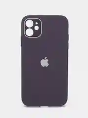 Индиго чехол силиконовый для iPhone 11, со стеклянной панелью, с защитой для камеры
