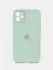 Мятный чехол силиконовый для iPhone 11, со стеклянной панелью, с защитой для камеры