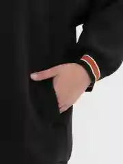 Черный толстовка на молнии, зипхуди, женская