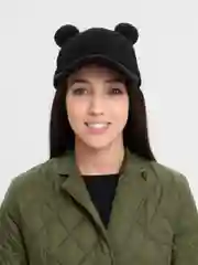 Черный бейсболка меховая