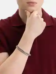 Серебряный браслет мужской из нержавеющей стали. Цепочка на руку