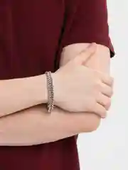 Серебряный браслет мужской из нержавеющей стали. Цепочка на руку