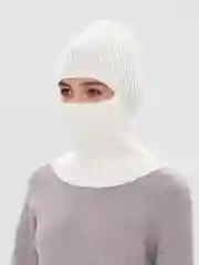Молочный балаклава женская, вязаная, унисекс