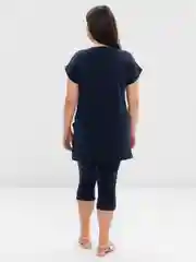 Темно-синий руся / Костюм с бриджами - FASHION flower - 397 - т-синий