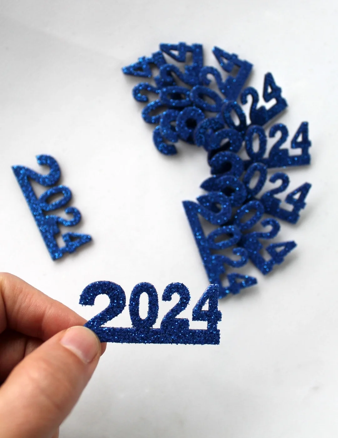 Светло-синий 2024 самоклеящиеся из фоамирана, 10 шт, 5 х 2.2 см
