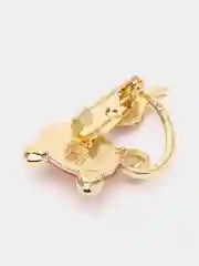 Зеленый брошь с опаловым камнем "Кошка"
