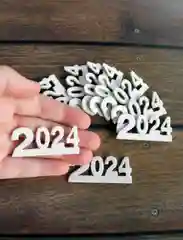 Белый 2024 самоклеящиеся из фоамирана, 10 шт, 5 х 2.2 см