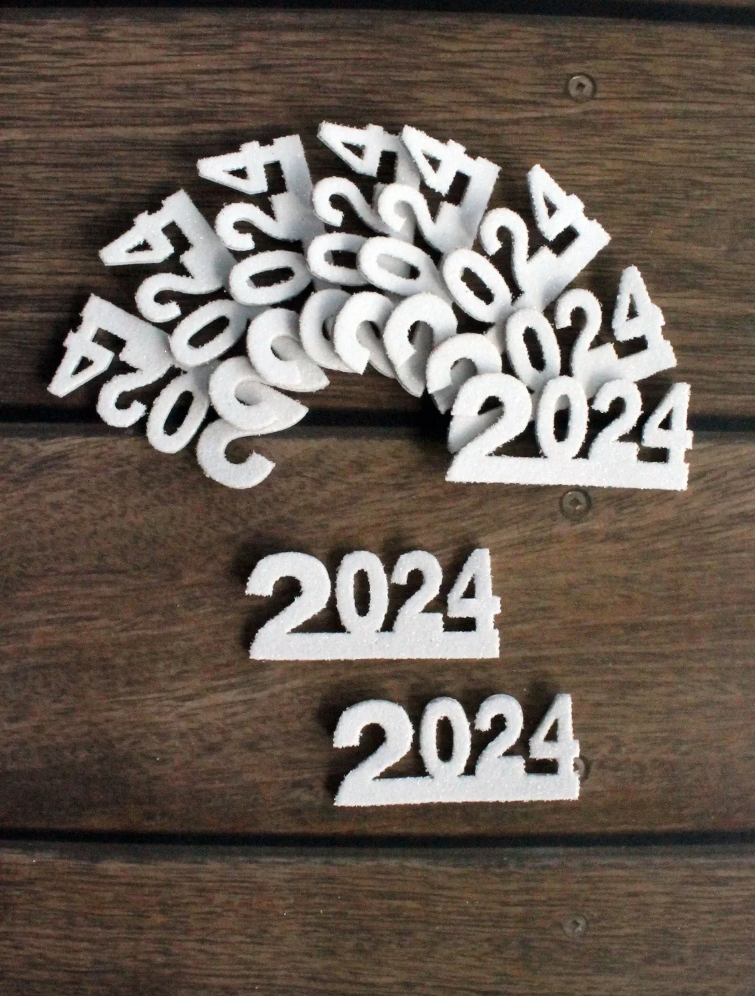 Белый 2024 самоклеящиеся из фоамирана, 10 шт, 5 х 2.2 см
