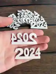 Белый 2024 самоклеящиеся из фоамирана, 10 шт, 5 х 2.2 см