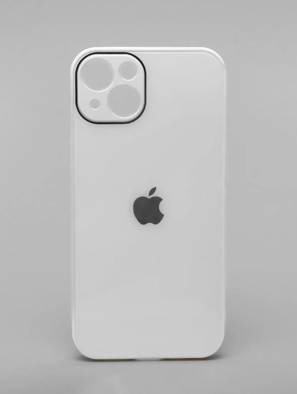 Чехол силиконовый со стеклянной панелью для iPhone 13