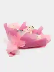 Розовый букет из мягких игрушек и бабочек, светящийся, подарок