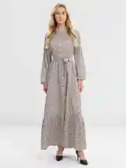 Платье женское, длинное, с леопардовым принтом