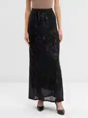 Черный юбка с пайетками