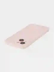 Пудровый чехол + стекло для iPhone 15 силиконовый ROSCO матовый тонкий с бортиком- защитой камер