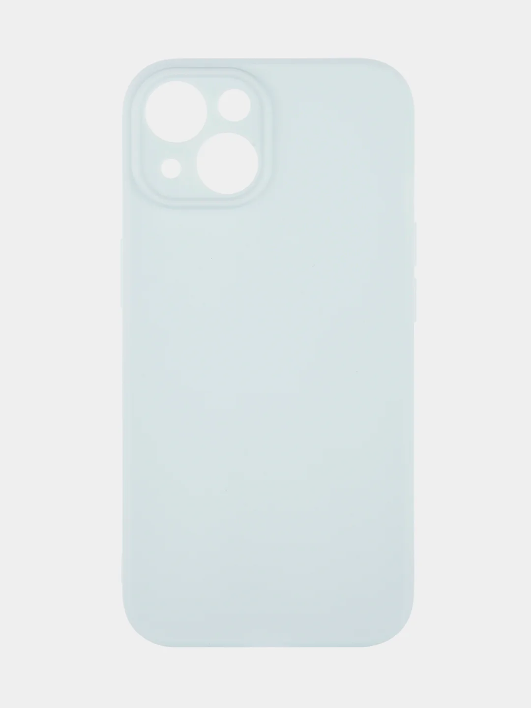Ледяной чехол + стекло для iPhone 15 силиконовый ROSCO матовый тонкий с бортиком- защитой камер