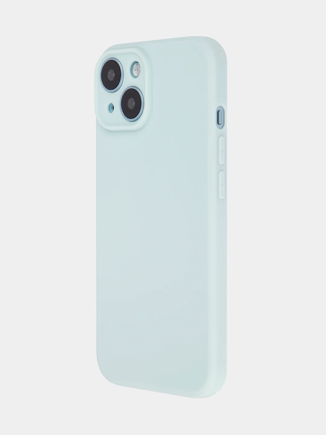 Ледяной чехол + стекло для iPhone 15 силиконовый ROSCO матовый тонкий с бортиком- защитой камер