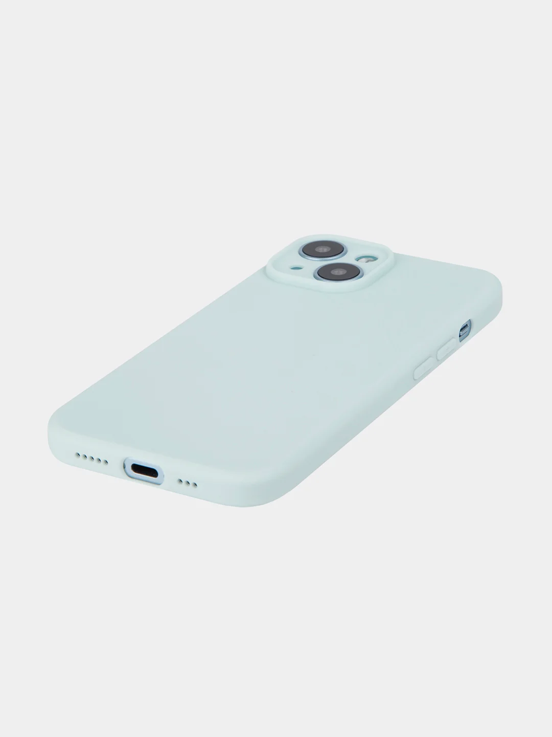 Ледяной чехол + стекло для iPhone 15 силиконовый ROSCO матовый тонкий с бортиком- защитой камер