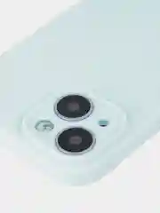 Ледяной чехол + стекло для iPhone 15 силиконовый ROSCO матовый тонкий с бортиком- защитой камер